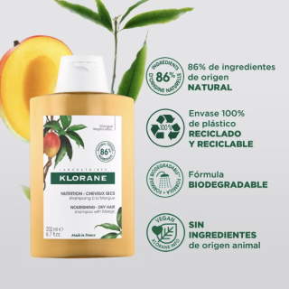 Klorane Mango Champú 200 ml - Champú | STG Farma