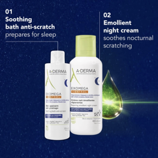 Aderma Exomega Crema Noche 400 ml - Hidratación corporal | STG Farma