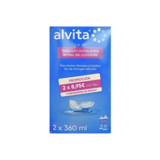 Alvita Solución Única Lentillas Duplo 2x360 ml - Líquido lentillas | STG Farma
