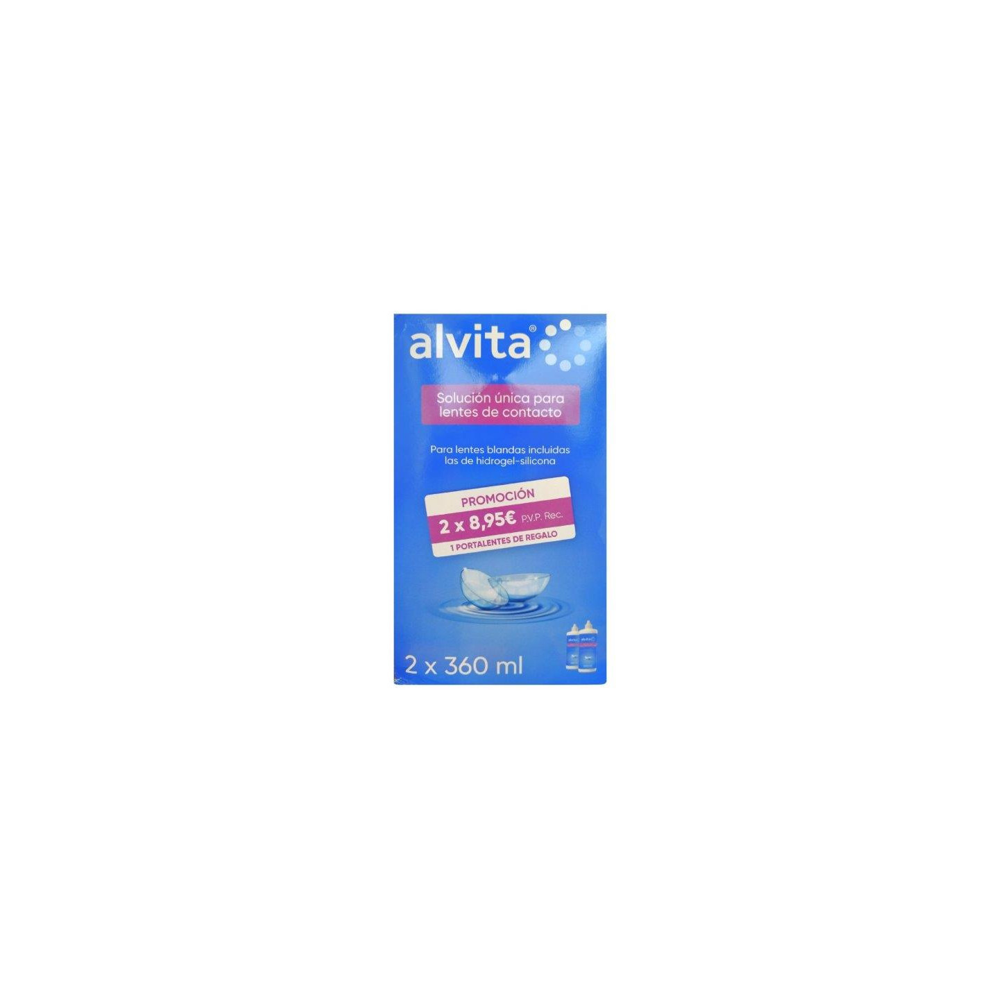 Alvita Solución Única Lentillas Duplo 2x360 ml - Líquido lentillas | STG Farma