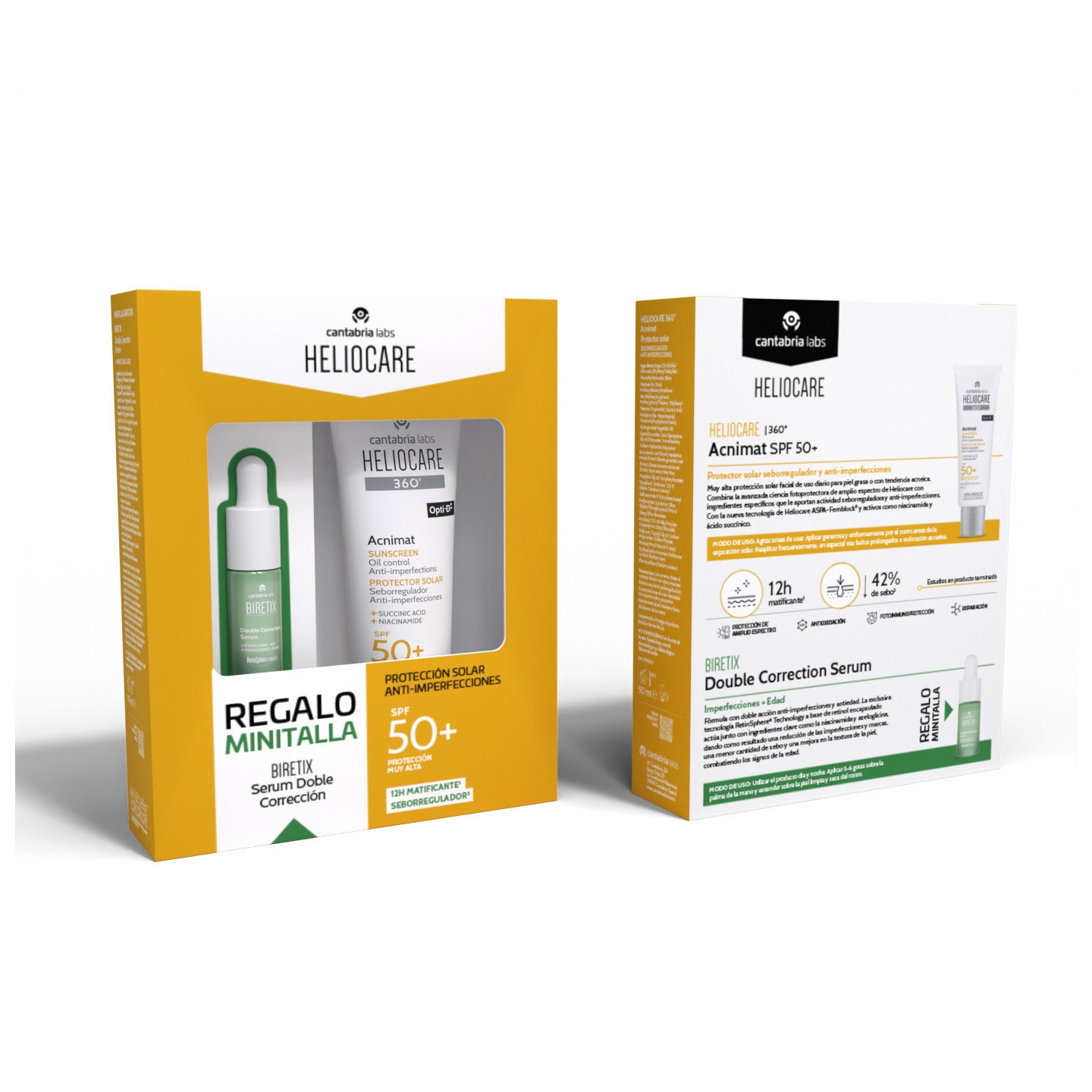 Heliocare Cofre Acnimat + Biretix Serum Minitalla