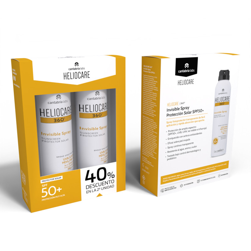 Heliocare 360 Pack Duplo Invisible Spray SPF50