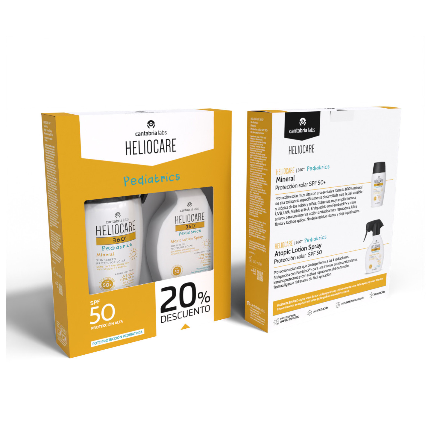 Heliocare Pack Pediatric Atopic Locion Spray + Pediatrics Mineral