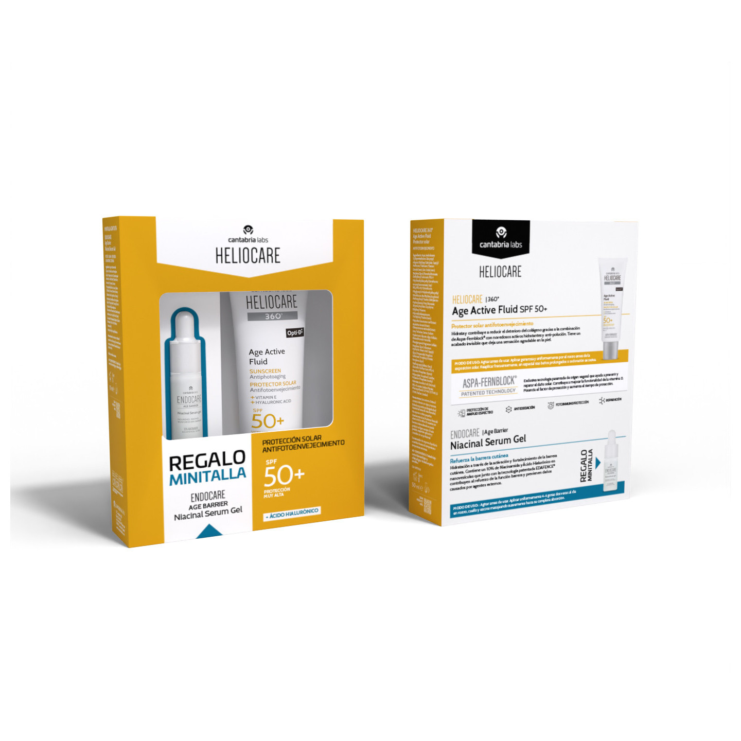 Heliocare Pack Age Active Fluid + Regalo Minitalla Endocare