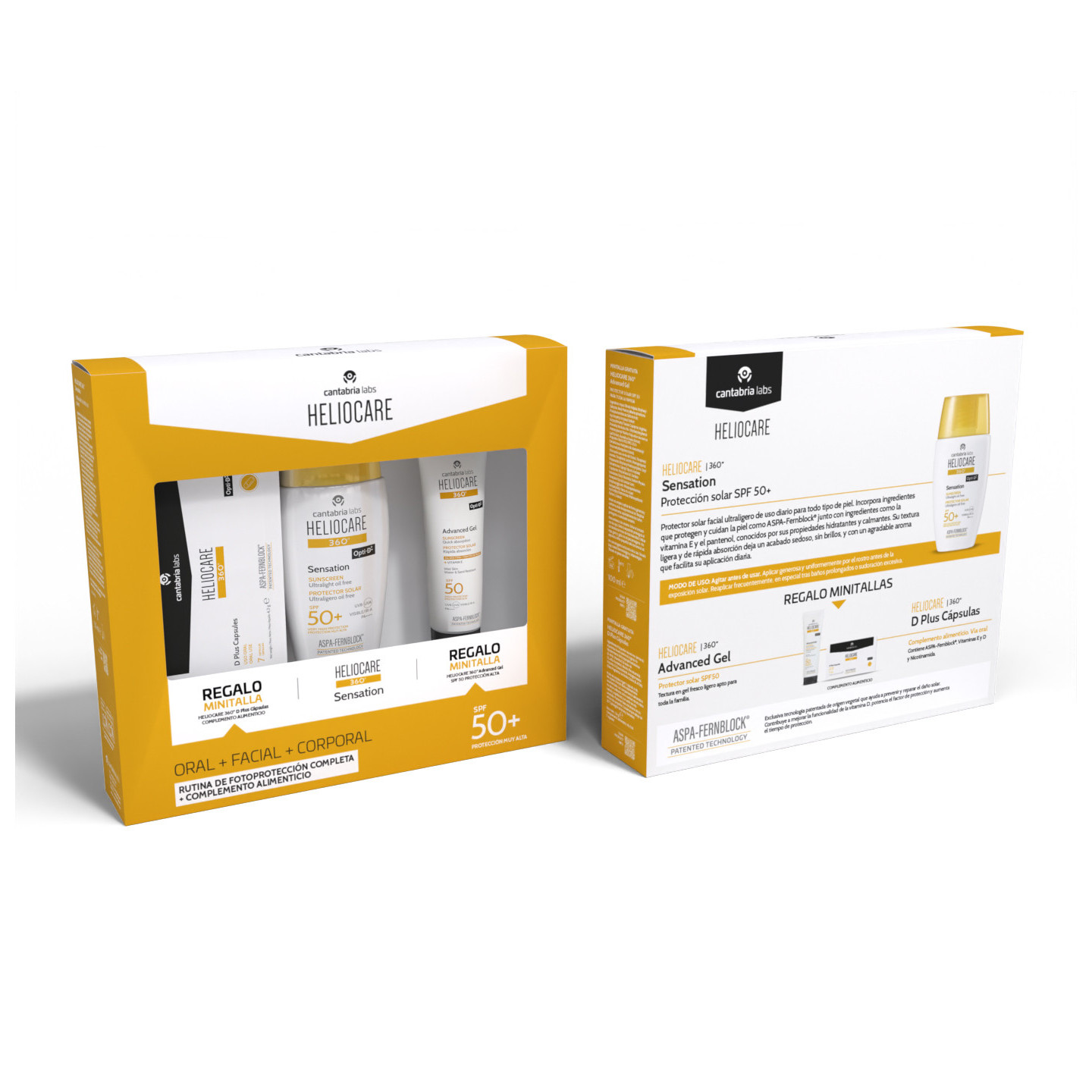 Heliocare Pack Sensation + Advanced Gel + D Plus 7 cápsulas