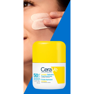 Cerave Fluido Protector Invisible Hidratante SPF50 50 ml - Protector solar piel seca | STG Farma