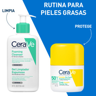 Cerave Fluido Protector Invisible Oil Control SPF50+ 50 ml - Protector solar piel grasa | STG Farma