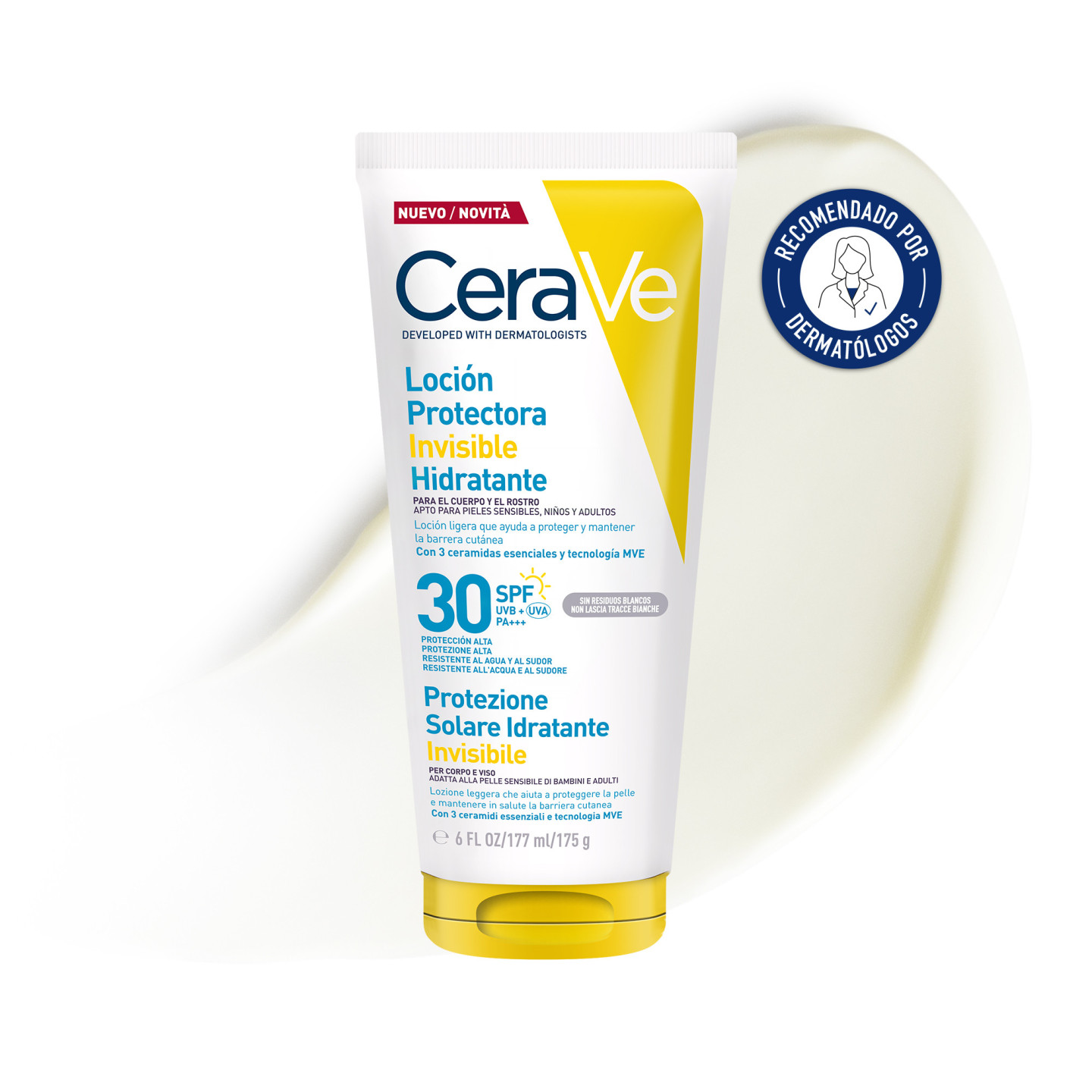 Cerave Loción Protectora Invisible Hidratante SPF30 177 ml