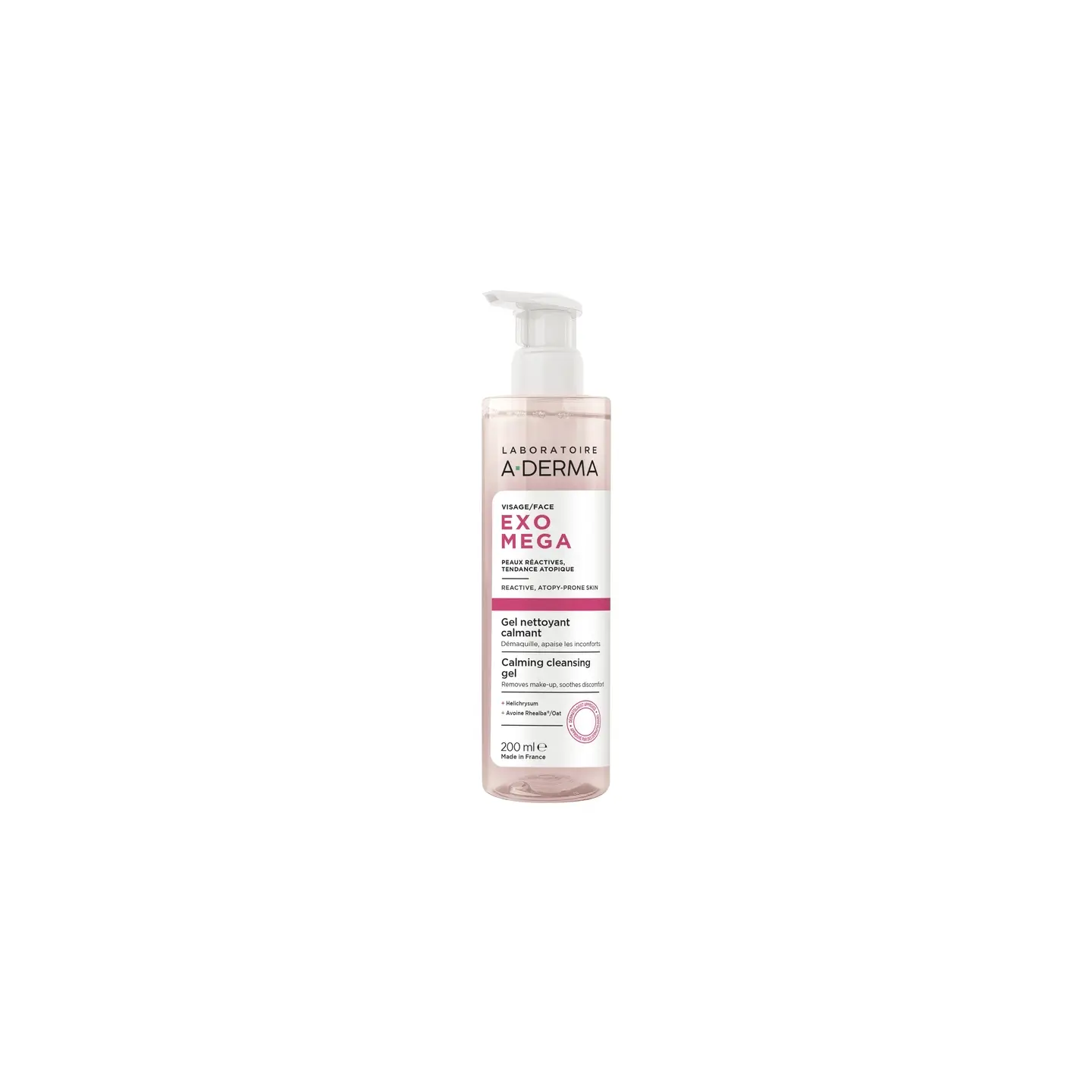Aderma Exomega Facial Gel Limpiador Calmante 200 ml
