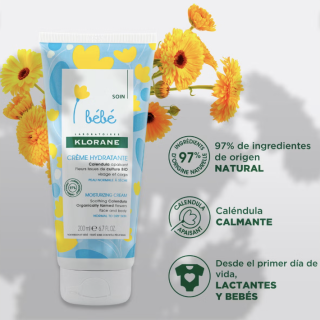 Klorane Bebé Crema Hidratante 200 ml - Baño