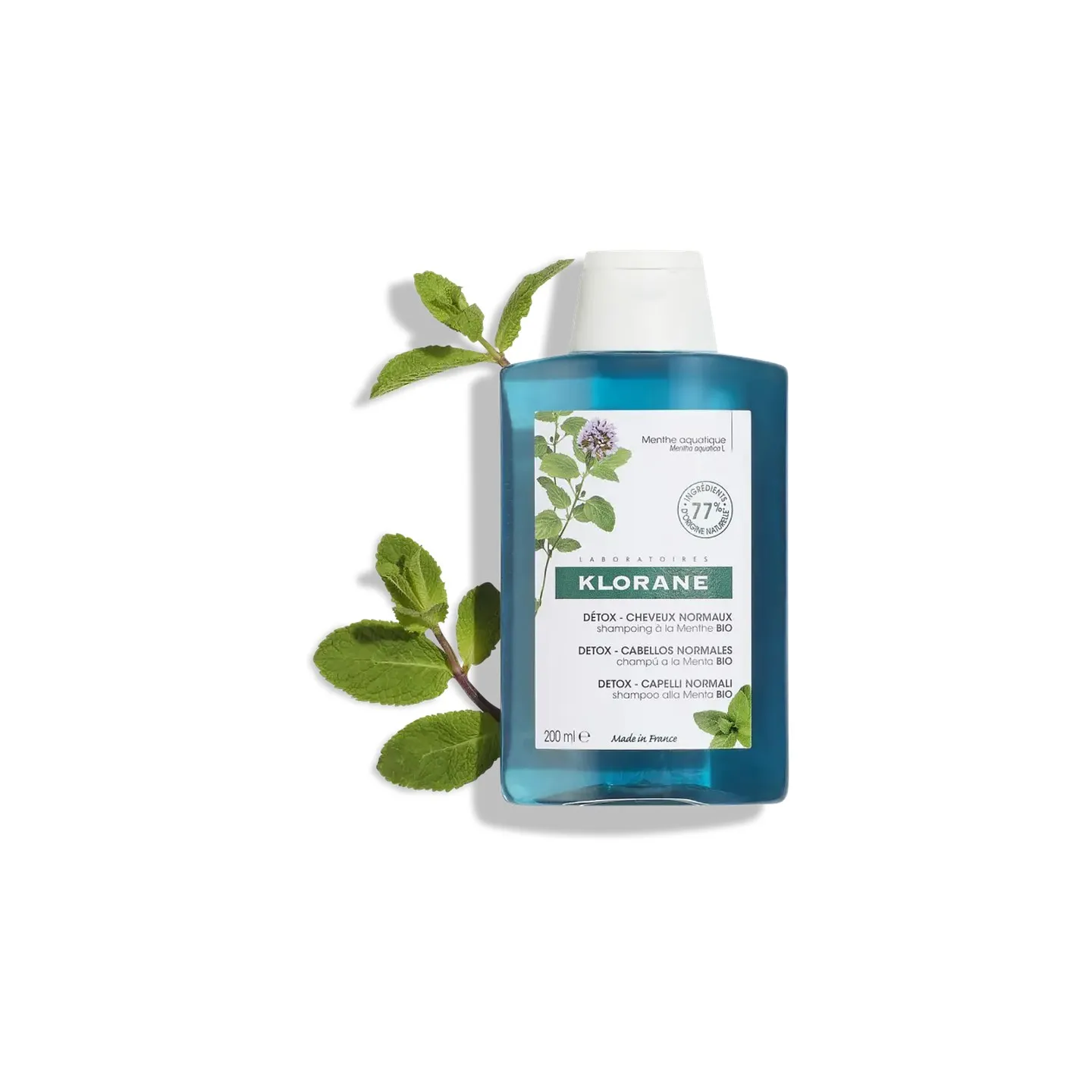 Klorane Detox Champú Refrescante A La Menta 200 ml - Cabello