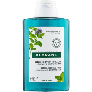 Klorane Detox Champú Refrescante A La Menta 200 ml - Cabello