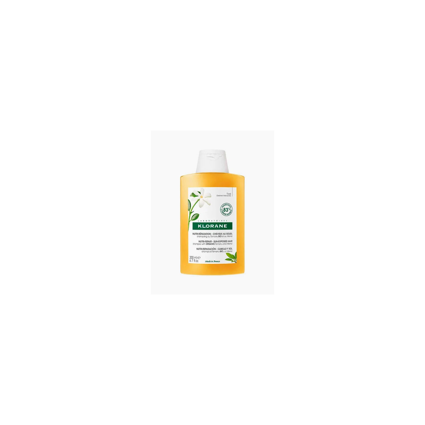 Klorane Solaire Champú Nutritivo Y Reparador Tamanu Bio y Monoi 200 ml - Cabello