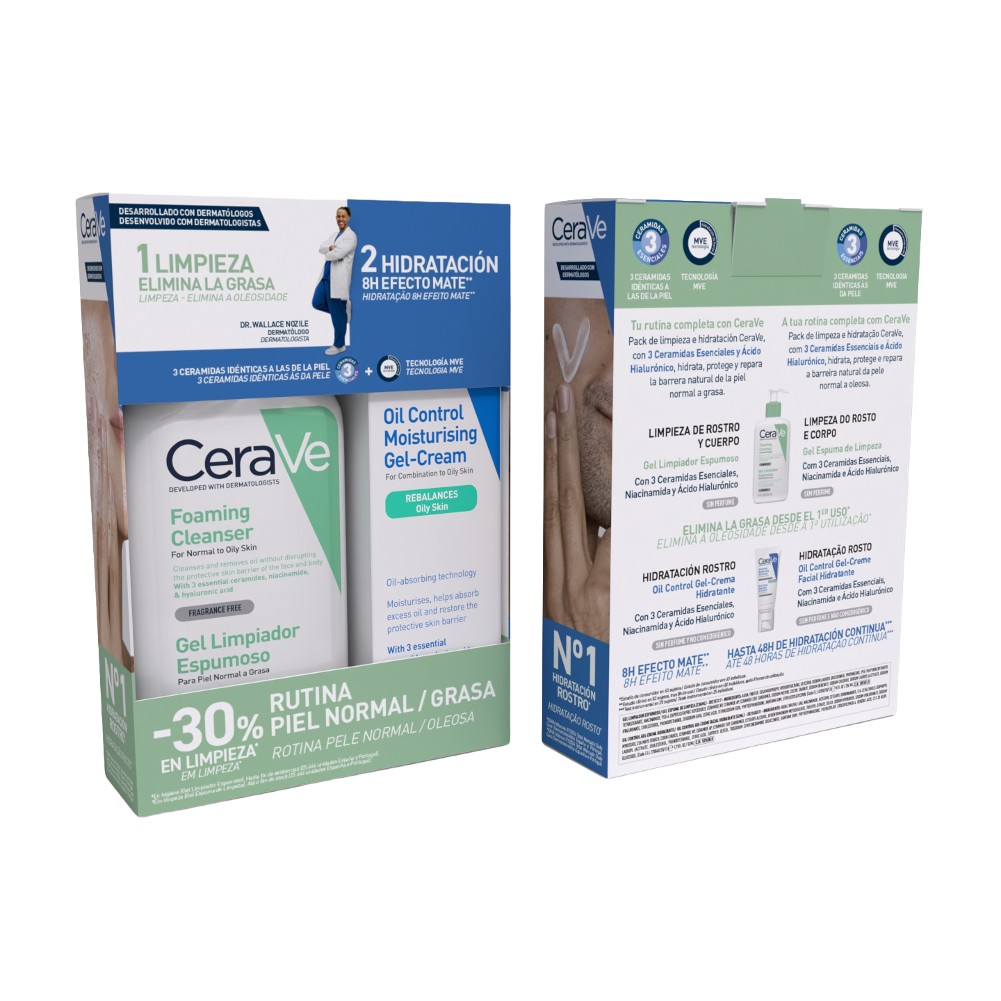 Cerave Pack Rutina Foaming + Oil Control Gel