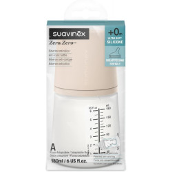 Suavinex Zero Zero Biberón Anticólico Tetina Silicona Color Light 120 ml
