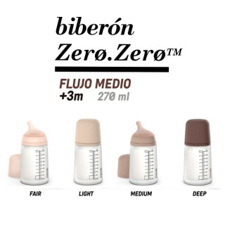 Suavinex Zero Zero Biberón Anticólico Tetina Silicona Color Medium 120 ml - Biberones