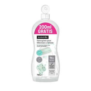 Suavinex Detergente Tetinas y Biberones 550 ml + 200 ml - Infantil