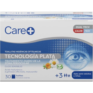Care+ Toallitas Oftálmicas Plata 30 toallitas - Óptica
