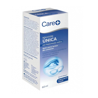 Care+ Solución Única con Hialuronato Sódico 60 ml - Líquido lentillas