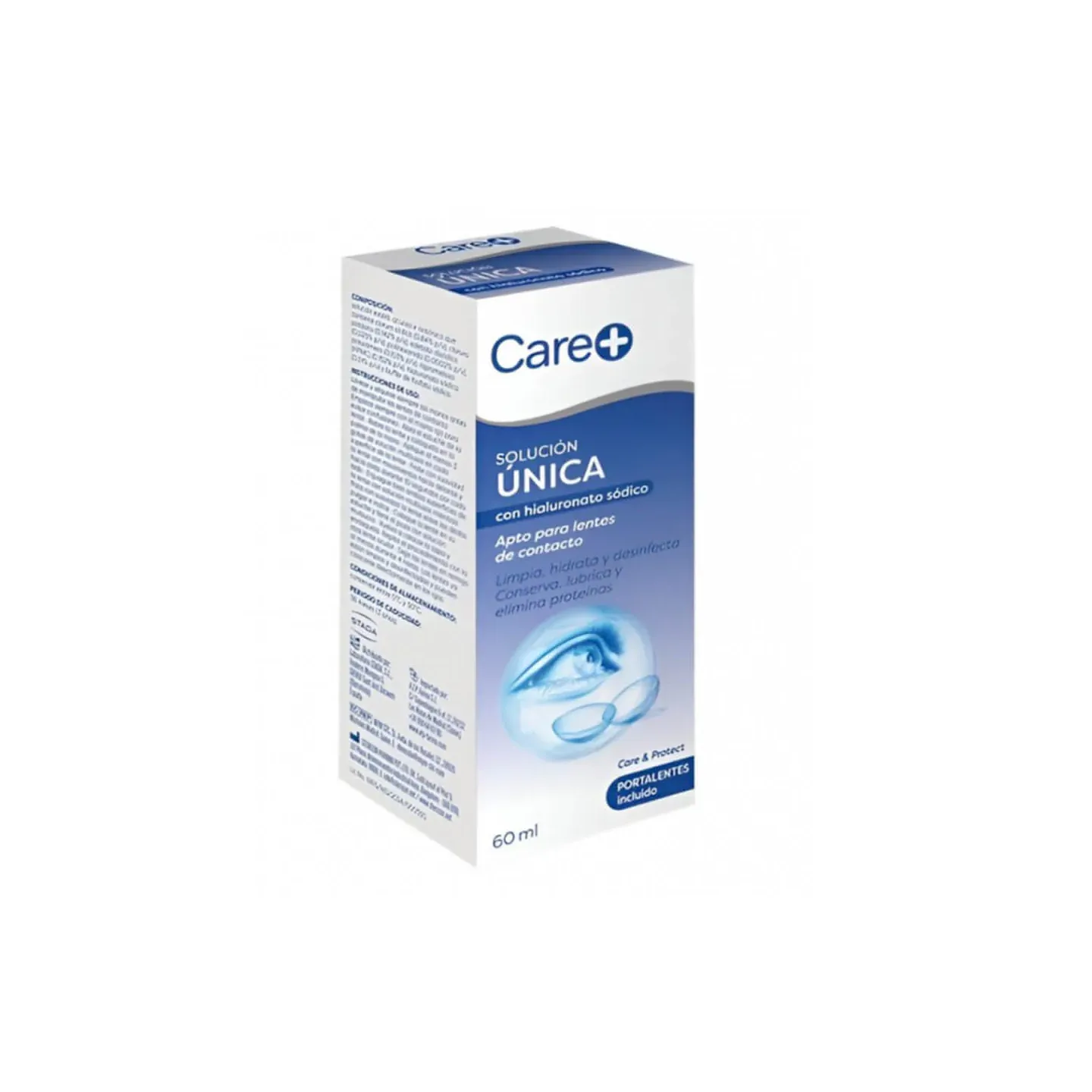 Care+ Solución Única con Hialuronato Sódico 60 ml - Líquido lentillas