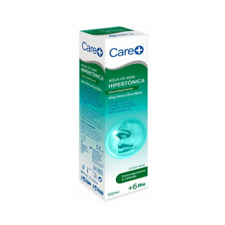 Care+ Agua de Mar Hipertónica Aloe Vera y Eucalipto Fuerte 120 ml
