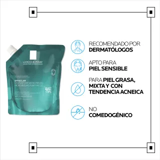 La Roche Posay Effaclar Gel MicroPeeling Refill - Limpiadores faciales para piel grasa