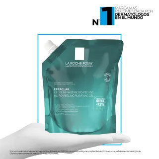 La Roche Posay Effaclar Gel MicroPeeling Refill - Limpiadores faciales para piel grasa