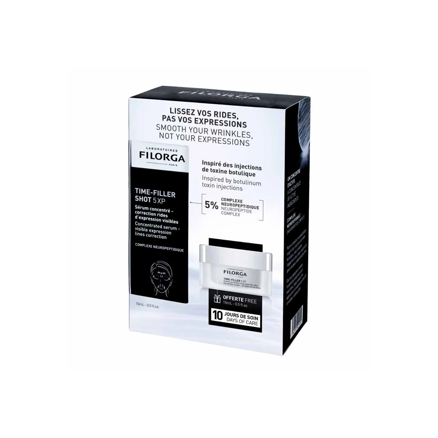 Filorga Time Filler Shot 5XP + Time Filler Crema 15 ml - Sérum con Peptidos
