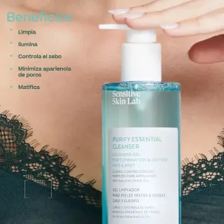 Sensilis Purify Essential Cleanser Gel Limpieza 400 ml - Facial