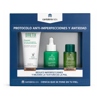 Biretix Protocolo Anti Imperfecciones y Antiedad - Sérum + Limpiador + Tónico - Rutinas y packs