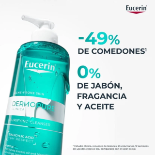 Eucerin DermoPure Clinical Gel Limpiador Purificante 200 ml - Limpiadores faciales para piel grasa