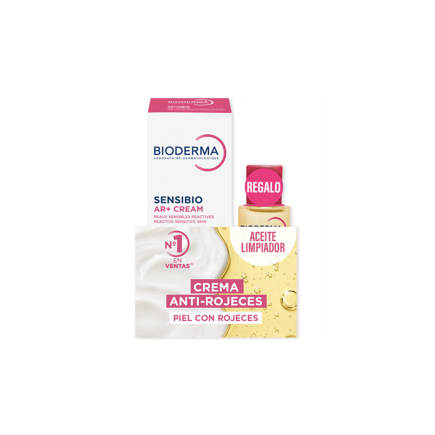 Bioderma Pack Sensibio AR Crema Aceite Micelar Limpiador - Facial