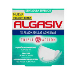 Algasiv Almohadillas Adhesivas Dentadura Superior 18 unidades