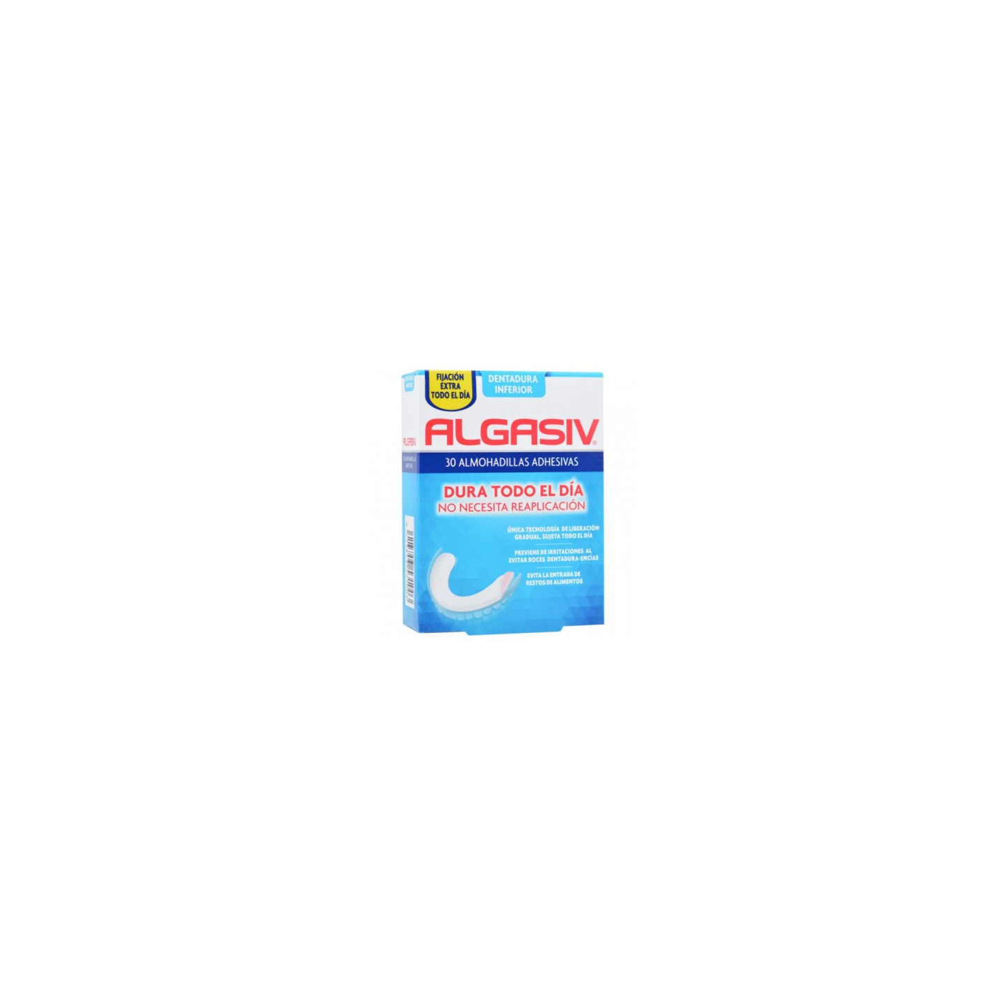 Algasiv Almohadillas Adhesivas Dentadura Inferior 30 unidades - Fijación dental