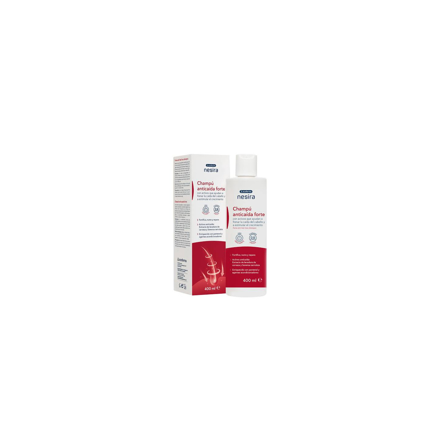 Nesira Champú Anticaída Forte 400 ml - Caída del pelo