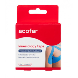 Acofar Kinesiology Tape Azul 5 m x 5 cm - Botiquín y ortopedia