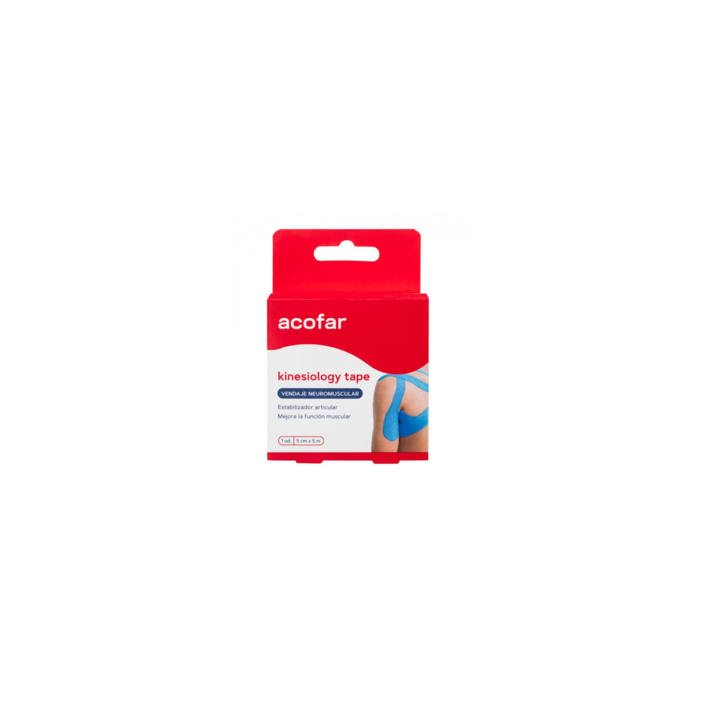 Acofar Kinesiology Tape Azul 5 m x 5 cm - Botiquín y ortopedia