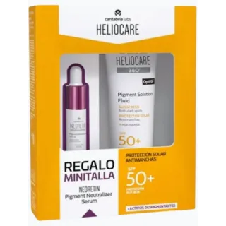 Heliocare Pack Pigment Solution Fluid + Regalo Minitalla Neoretin - Solares