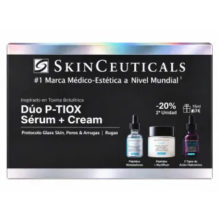SKINCEUTICALS COFRE GLASS SKIN POROS Y ARRUGAS: PTIOX CREMA + SERUM 2026 - Facial