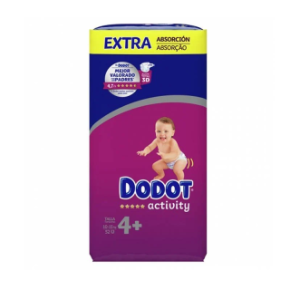 Dodot Activity Extra Talla 4 Jumbo Pack 52 pañales - Pañales