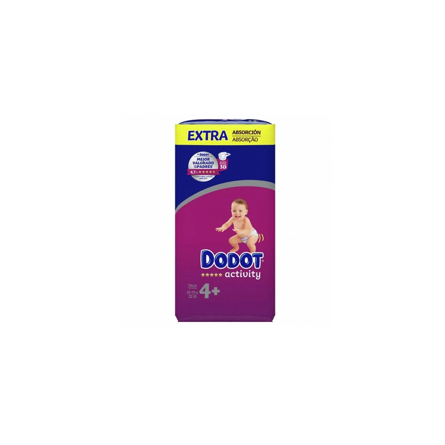 Dodot Activity Extra Talla 4 Jumbo Pack 52 pañales - Pañales