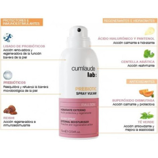 Cumlaude Prebiotic Spray Vulvar 75 ml - Hidratante íntimo