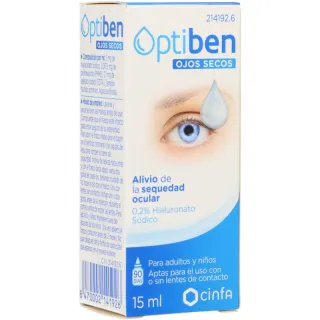 Optiben Ojos Secos Gotas 15 ml - Lágrimas artificiales