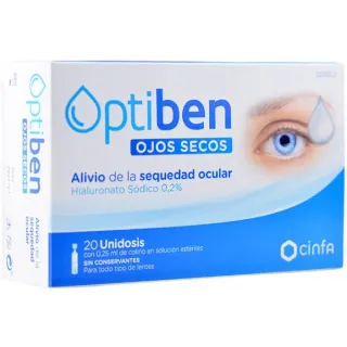 Optiben Ojos Secos 20 monodosis - Lágrimas artificiales