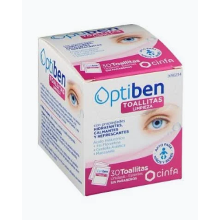 Optiben Toallitas Higiene Ocular 30 unidades - Limpieza e hidratación ocular