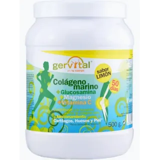 Gervital Colágeno Marino con Glucosamina y Magnesio Limón 500 g - Colágeno