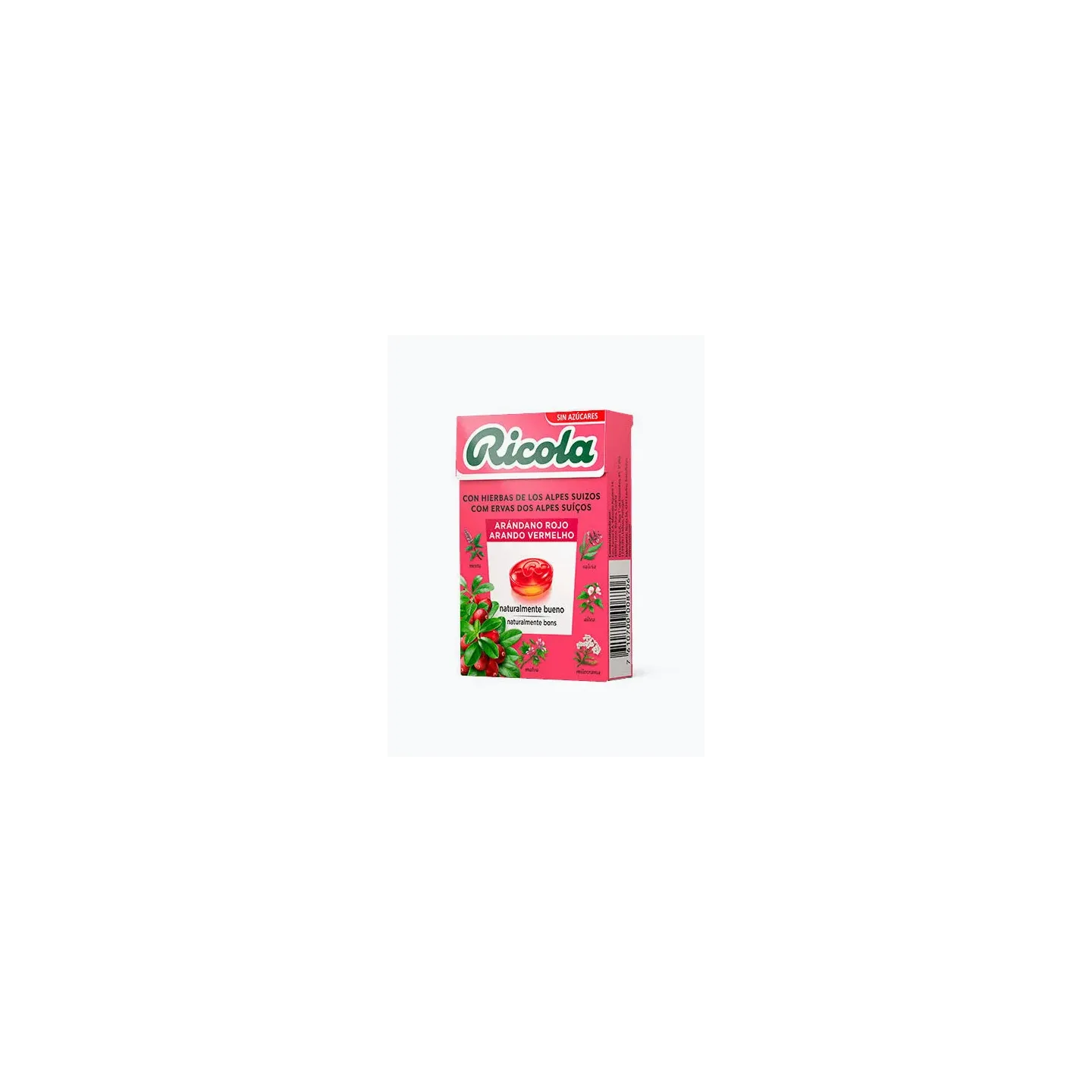 Ricola Arándano Sin Azúcar Caja 50 g - Garganta
