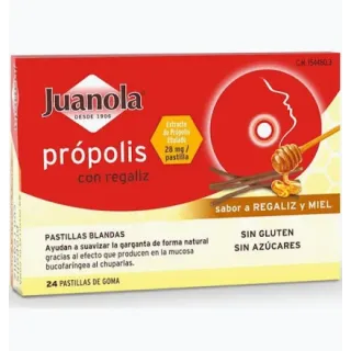 Juanola Própolis Pastillas Regaliz y Miel 24 pastillas