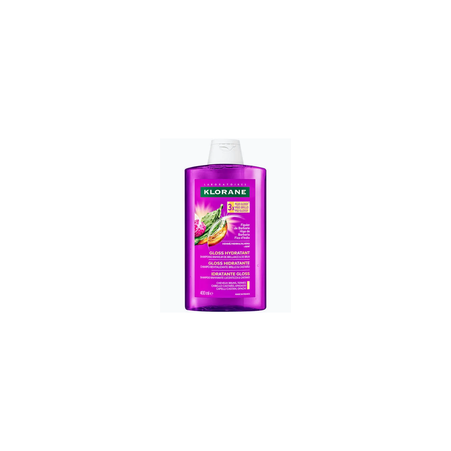 Klorane Gloss Champú Brillo y Tonos Castaños 400 ml - Champú
