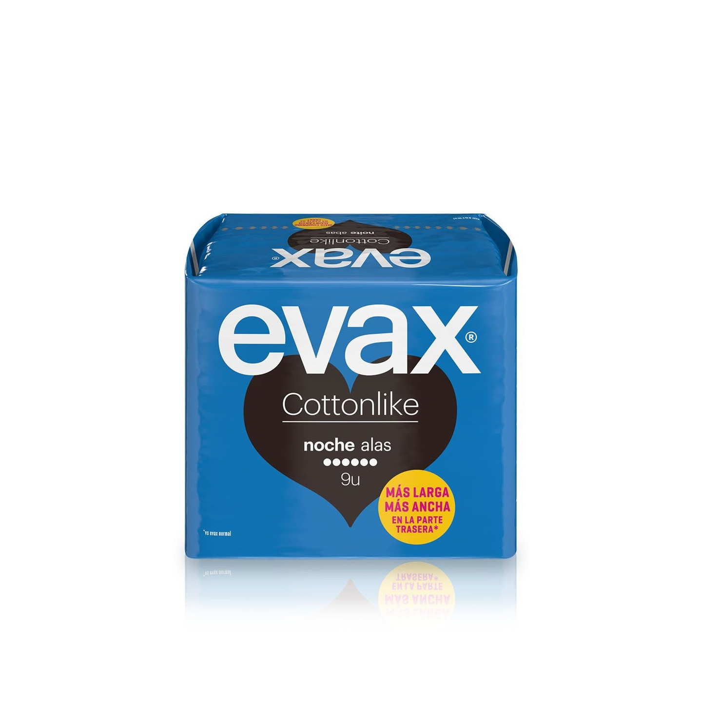 Compresas Evax Cottonlike noche alas 9 unidades - Compresas, salvaslips y tampones | STG Farma